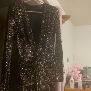 A sequined one piece